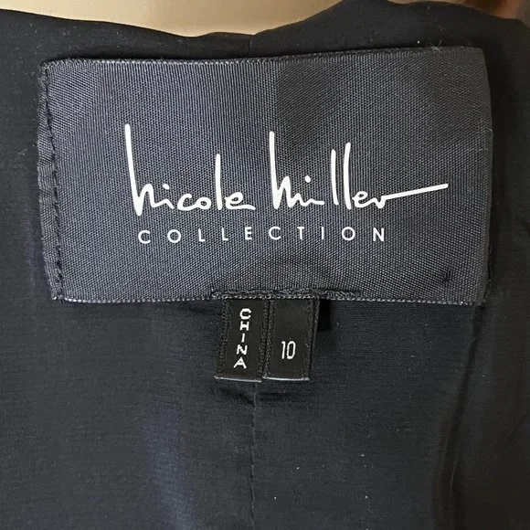 Nicole Miller Collection Black Gold Baroque Print Strapless Corset Dress - Picture 5 of 14